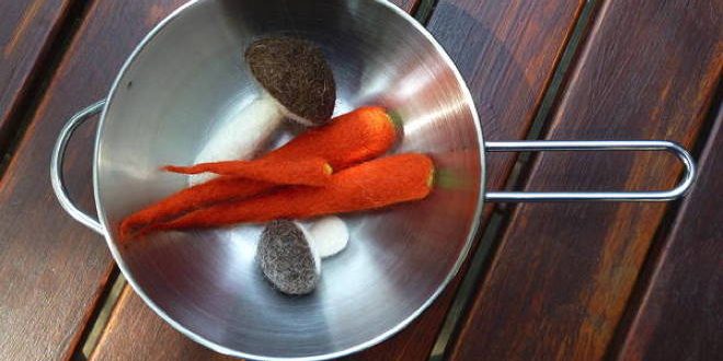 Karotte filzen – Anleitung für gefilzte Karotten