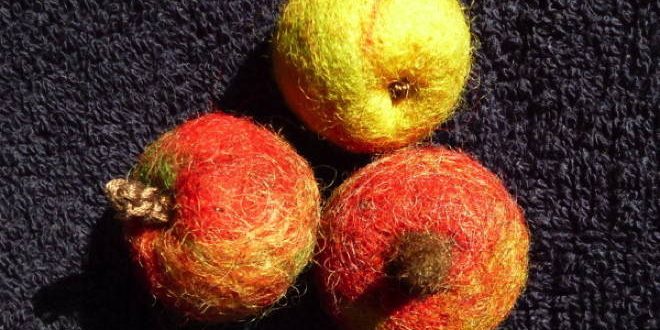 Apfel filzen – Anleitung für gefilzte Äpfel